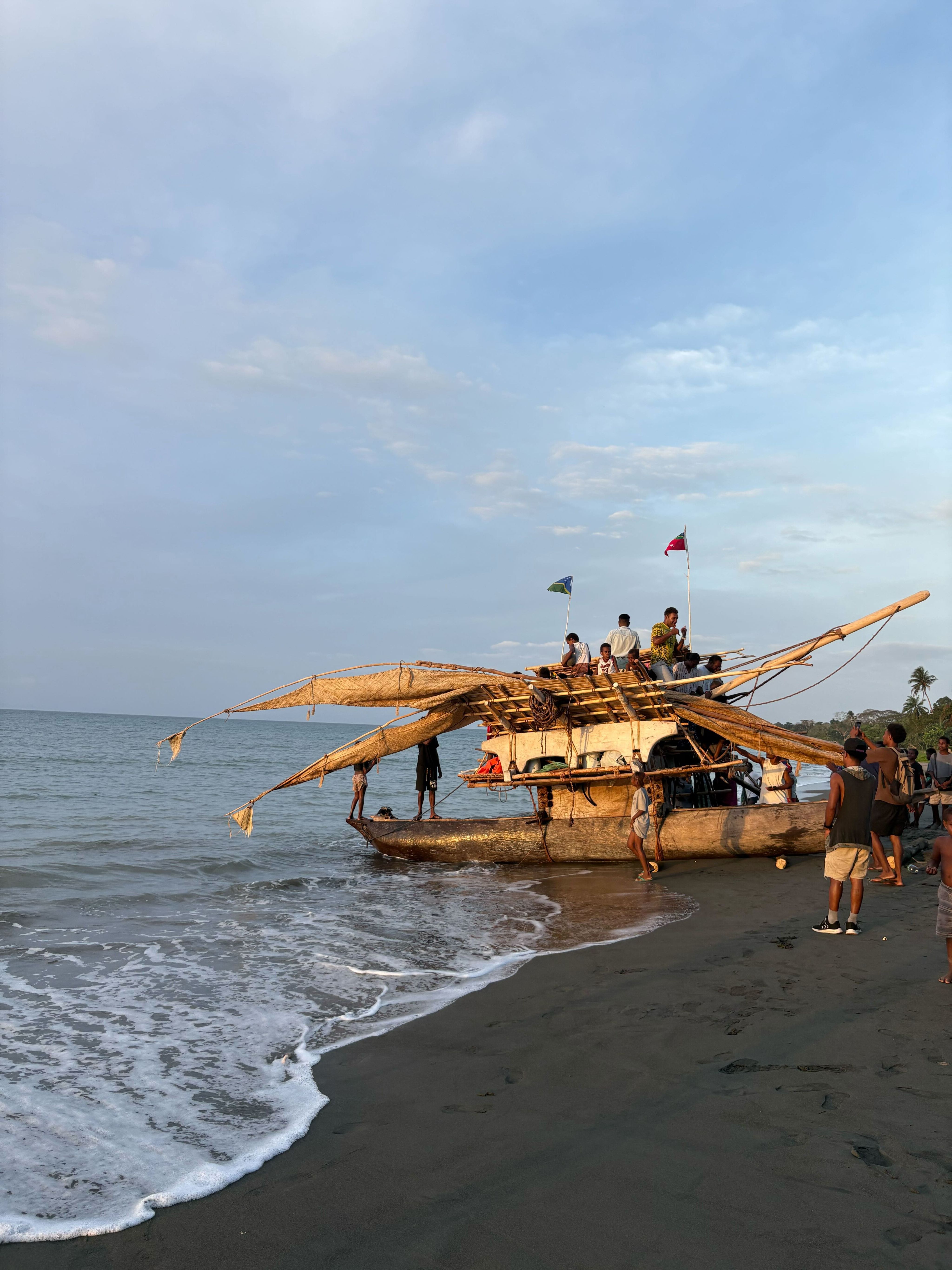 A Te Puke (or Tepuke) is a sophisticated, traditional Polynesian voyaging canoe from the Taumako people of the Solomon Islands